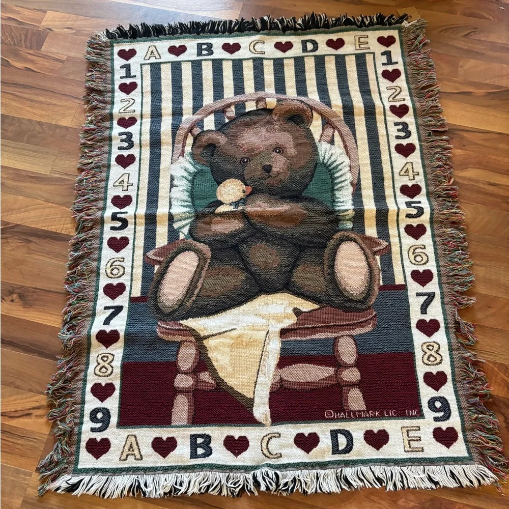 Hallmark Brown Bear Tapestry Blanket/Chair Cover